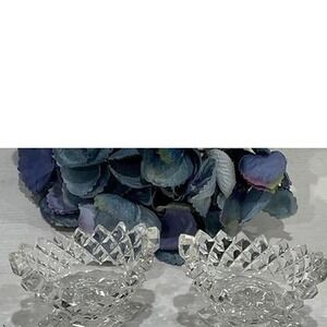 Vintage Glass master Salt Cellar bundle of 2 Open Salts, Mini‎ Bowls